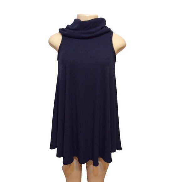 Pomelo Women Sleeveless Top  Small Navy Polyester/Rayon/Spandex - Picture 1 of 4